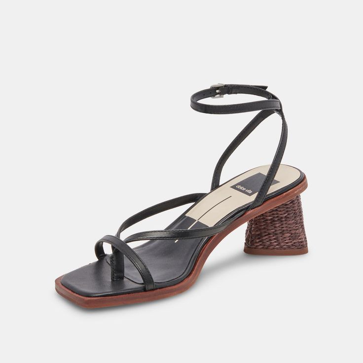 BANITA SANDALS BLACK LEATHER – Dolce Vita Wide Sandals, Dolce Vita Sandals, Feminine Details, Black Sandals Heels, Dolce Vita Shoes, Women Men Shoes, Sandals Black, On Repeat, Designer Heels