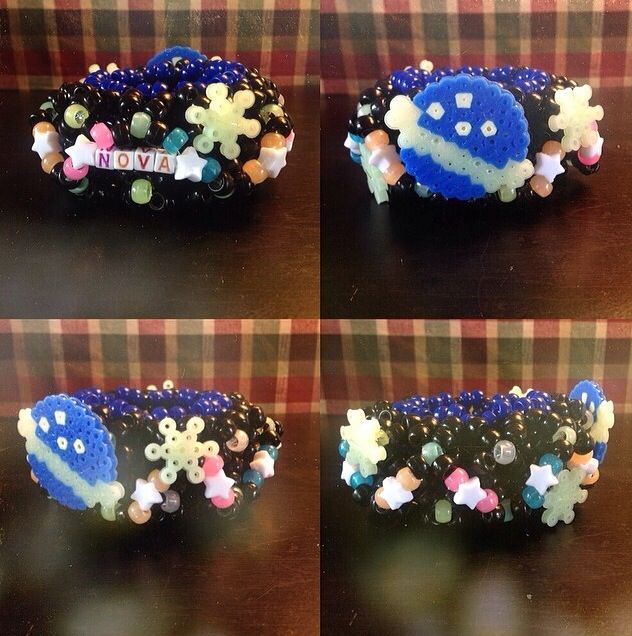 Kandi With Perler, Space Kandi, Space Babe, Kandi Cuff Patterns, Kandi Inspo, Diy Kandi Bracelets, Pony Bead Bracelets, Pony Bead Crafts, Diy Kandi