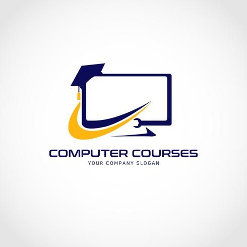 the logo for computer courses, which is designed to look like an arrow pointing up