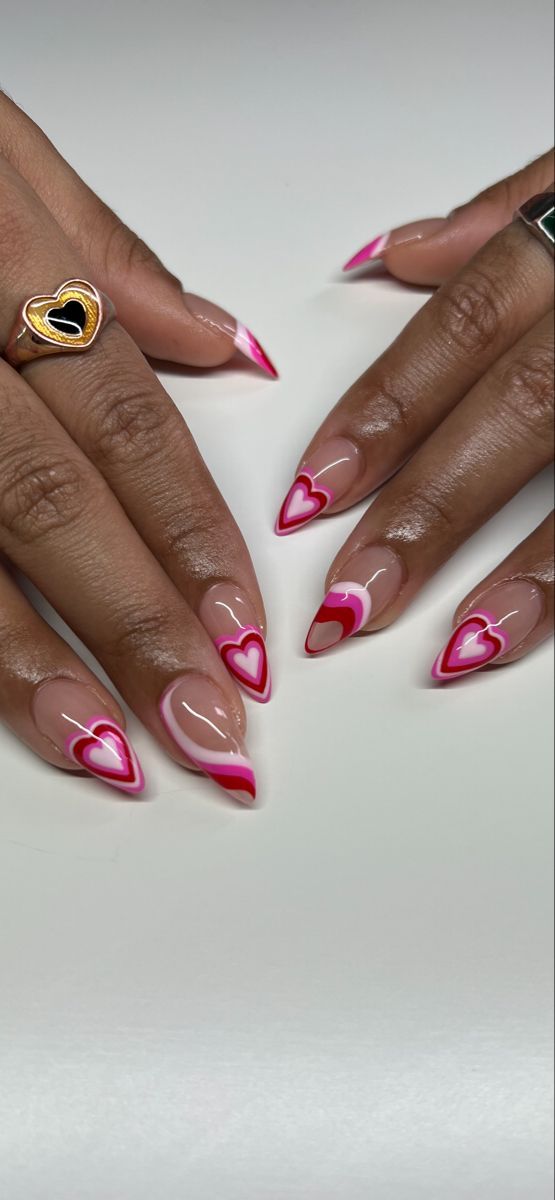 Valentines Nail Art, Vday Nails, Valentines Nail, Heart Nail Designs, Valentine Nail Art, Red Valentine, February Nails, Nail Designs Valentines, Valentines Day Nails