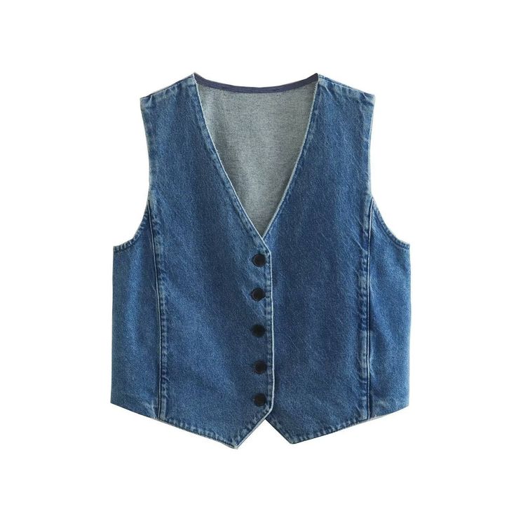 Elevate your style with Kenzie's Denim V-Neck Botton Vest. This playful vest adds a trendy touch to any outfit, perfect for layering and creating a unique look. Crafted from high-quality denim, it's both stylish and durable. Enhance your wardrobe with this must-have piece. This vest has 5 buttons - Wearing a Small Denim Waistcoat, Denim Suit, Knit Midi Skirt, Vest Fashion, Leather Mini Skirts, Sleeveless Vest, Knee Length Skirt, Vest Top, Denim Vest