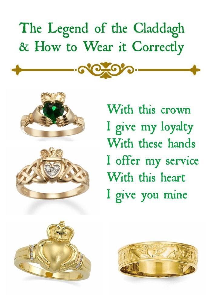 the legend of the claddagh and how to wear it correctly with this crown ring