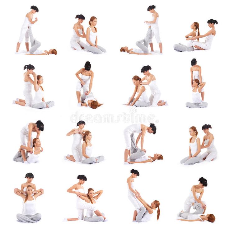 Massage Stretches, Beginner Workouts For Women, Easy Workouts For Beginners, Massage Images, Full Body Massage Techniques, Thai Yoga Massage, Shiatsu Massage Acupressure, Thai Yoga, Massage Pictures