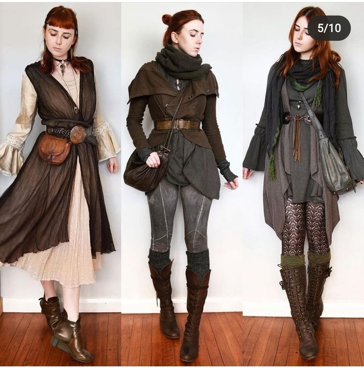 Elf Hunter Outfit, Fantasy Outfits Medieval, Mage Costume Female, Shadow And Bone Oc Outfit, Ren Faire Adventurer, Fantasy Outfits Everyday, Fantasy Aesthetic Clothing, Larp Women Outfits, Ren Faire Rogue Costume