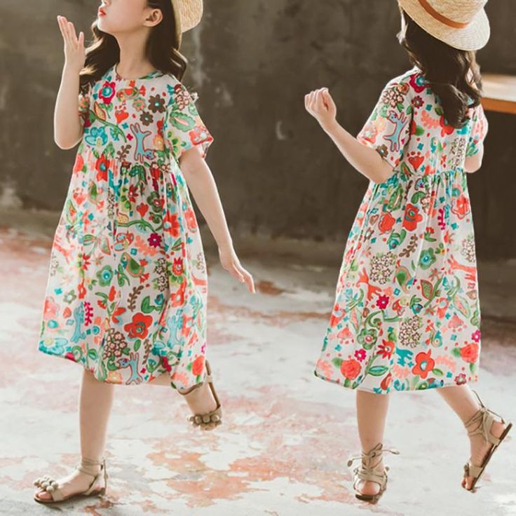 Product Title:Girl Floral Pattern Loose DressKeyword Tag:baby girl 1st christmas outfit,kids,Dress* Fabric:Cotton* Suitable For Season:Summer* Thickness:Regular* Wash Label:On the inside Playful Short Sleeve Summer Dress, Casual Summer Dresses For Playwear, Casual Summer Playwear Dresses, Green Short Sleeve Dress For Holiday, Fun Summer Holiday Dresses, Cute Holiday Dresses For Spring, Cute Spring Holiday Dresses, Casual Green Christmas Dress, Floral Print Short Sleeve Playwear Dress