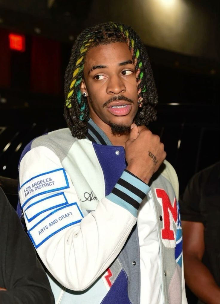 Ja Morant Hair (Detailed Look) | Trendy & Cute Dreadlocks Hairstyles | Ja Morant Inspired Hairstyle Ideas #jamorantstyle #jamorantdunk #jamoranticon #basketballplayersaesthetic Ja Morant Hair, Ja Morant Aesthetic, Dyed Dreadlocks, Long Afro, Ja Morant Style, Dreadlocks Styles, Dread Hairstyles For Men, Short Locs, Cute Dreads