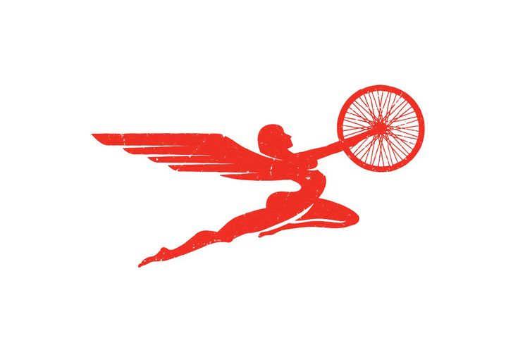 an angel with a wheel on it's back is flying through the air while holding a bicycle