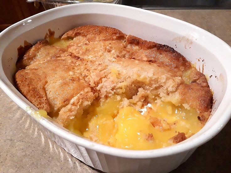 a casserole in a white dish on a table