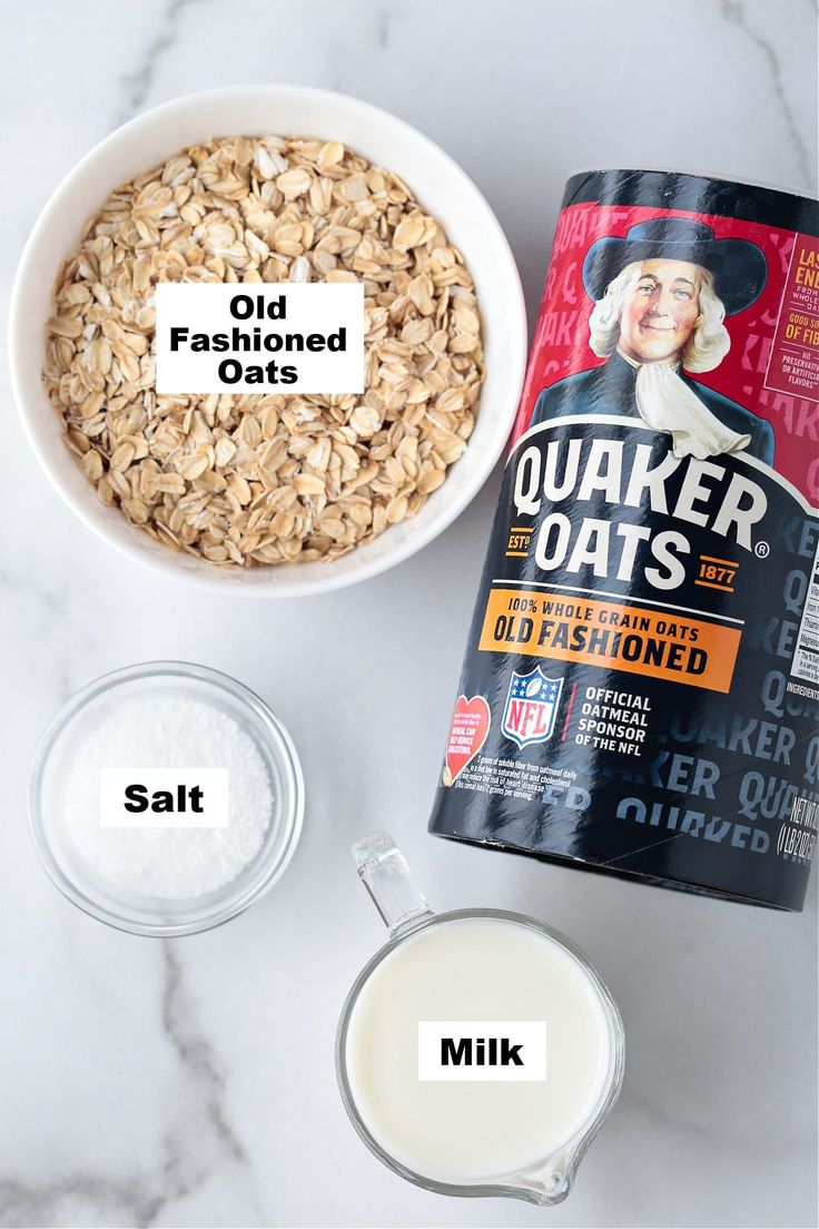 ingredients needed to make oatmeal for breakfast