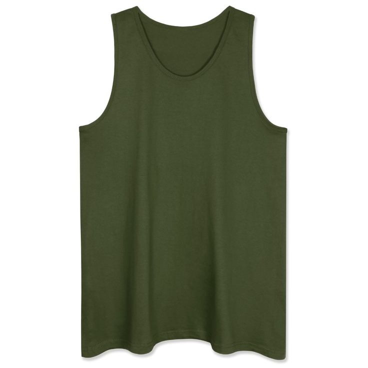 These Basic Tank Top Are The Ideal Spring/Summer Top For Those Who Want To Either Wear For A Casual Day Out, Working Out At The Gym, Or Just Lounging At Home. Regular Colors Made From 100% Combed Ring-Spun Cotton Heather Colors Made With 60% Cotton, 40% Polyester. This Super Lightweight And Soft, Solid-Colored Tank Is The Perfect Pick For Any Setting! Athletic Fit, Super Comfortable, And Plenty Of Room For Breathability And Flexibility. Color: Military Green *New Without Tag Casual Plain Tops For Beach, Green Summer Tops For Everyday, Green Tops For Everyday Summer Wear, Green Summer Top For Everyday Wear, Green Everyday Tops For Summer, Green Everyday Summer Tops, Summer Khaki Crew Neck Shirt, Plain Cotton Shirt For Summer, Simple Cotton Summer Shirt