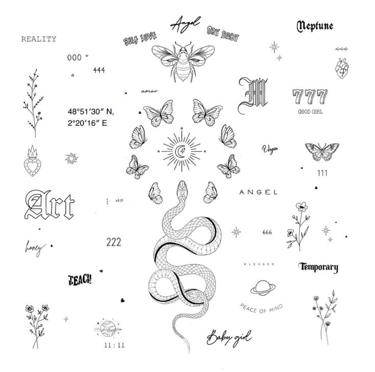 an image of some tattoos on the wall