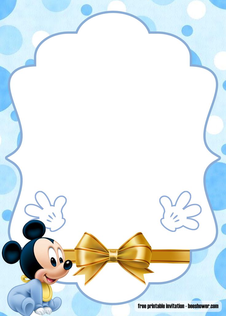 a mickey mouse with a bow on it's head and an empty sign in the background