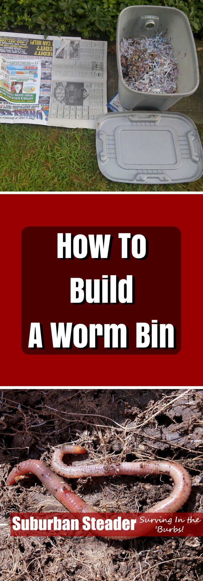 an image of how to build a worm bin