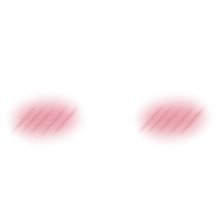 two red circles on a white background that appear to be blurred or blurry,