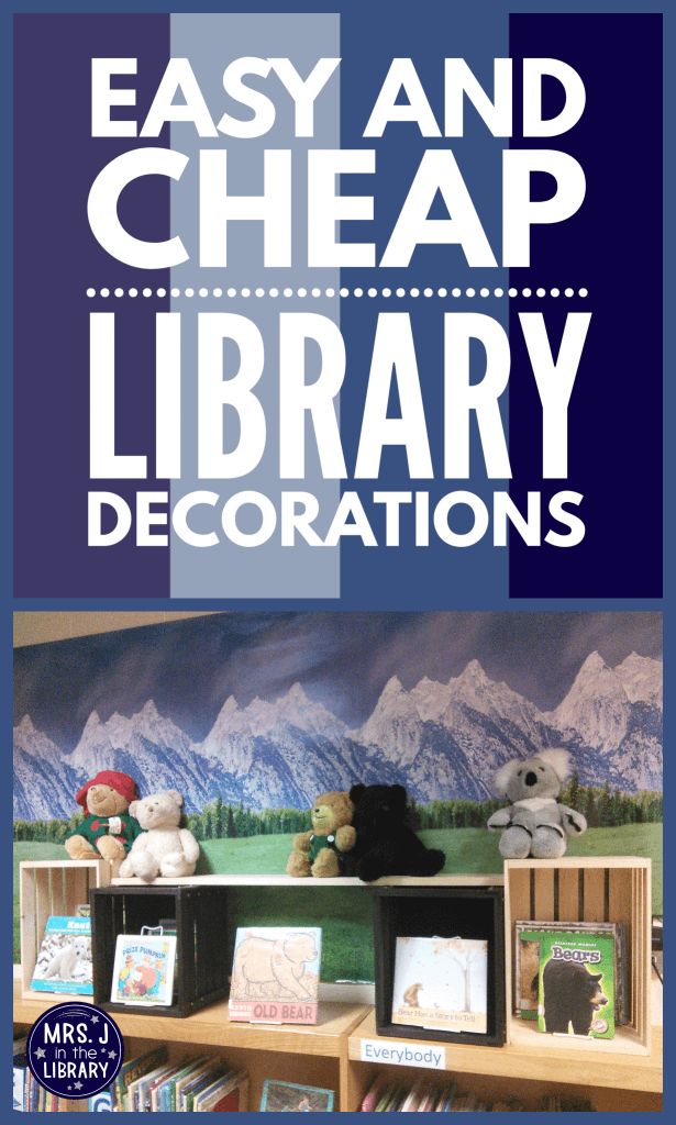 an easy and cheap library decorations book