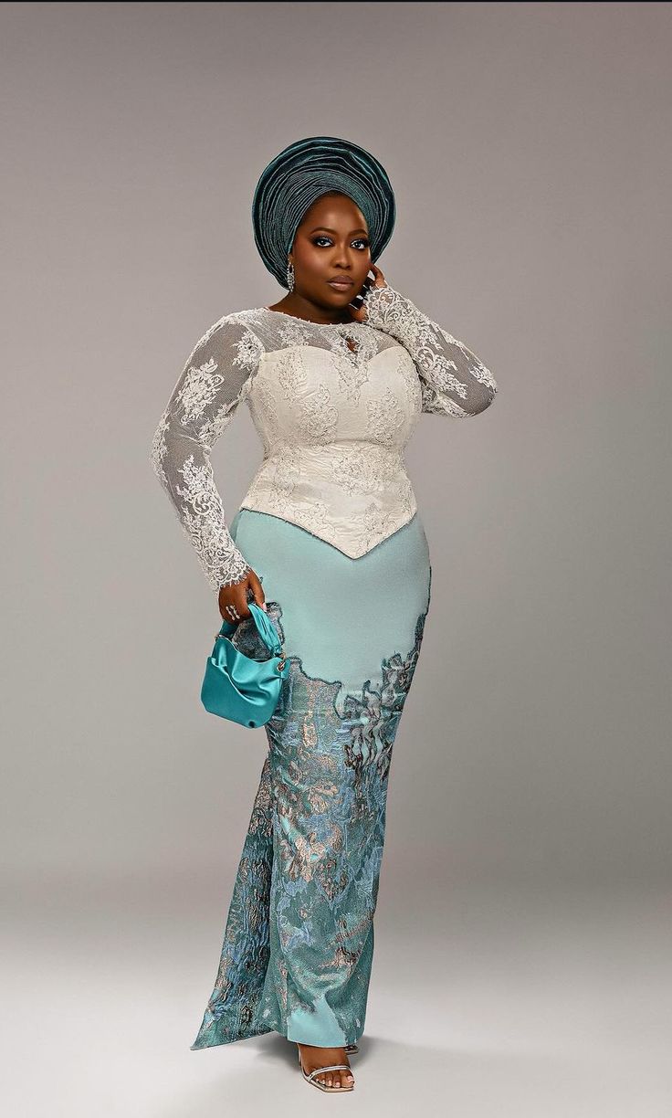 Skirt And Blouse Asoebi Styles, White Native Dress, Asoebi Skirt And Blouse Lace Styles, Blouse And Skirt Outfit Wedding, Lace Skirt And Blouse Styles For Owambe, Lace Styles For Older Women, Asoebi Brocade Styles, Brocade Styles For Women Asoebi, Nigerian Lace Styles Skirt And Blouse