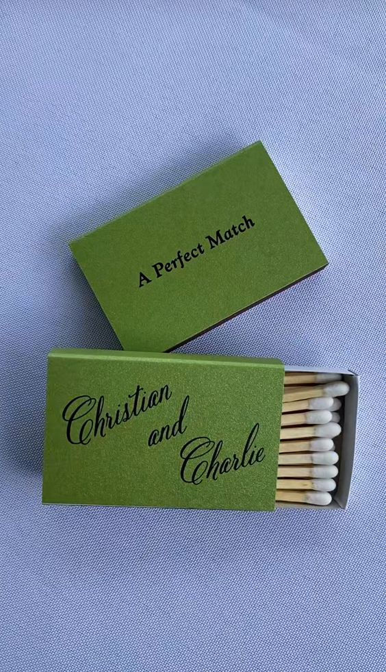 matchboxes with matches on them sitting next to each other