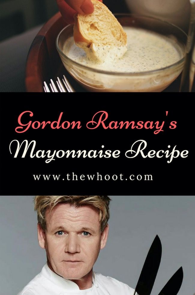 gordon ramsay's mayonnaise recipe on the cover of his cookbook,