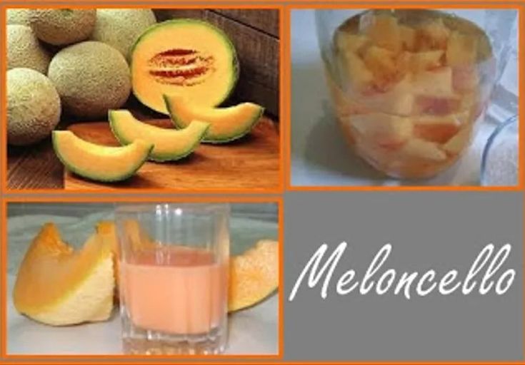 meloncello and other fruits are shown in this collage with the words meloncelllo