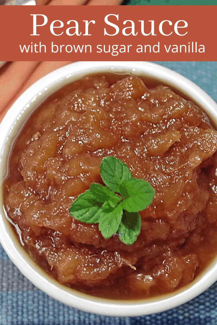 a white bowl filled with brown sugar and topped with green leafy garnish