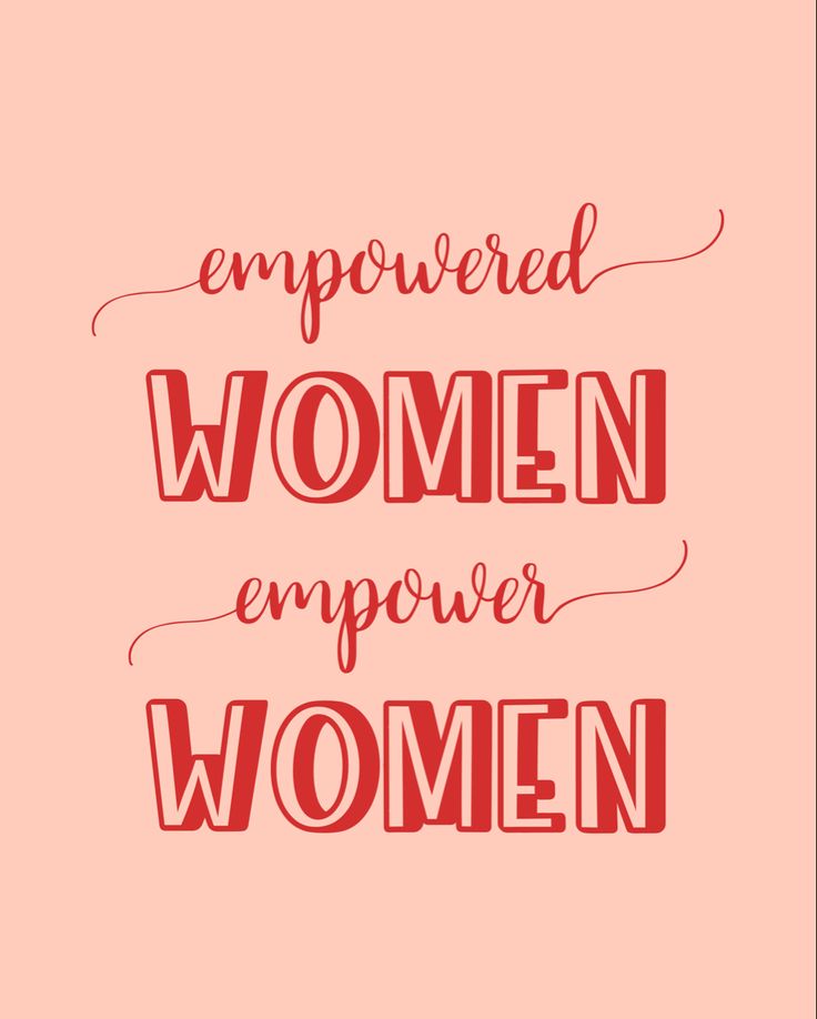 the words women are written in red ink on a pink background, and there is an image