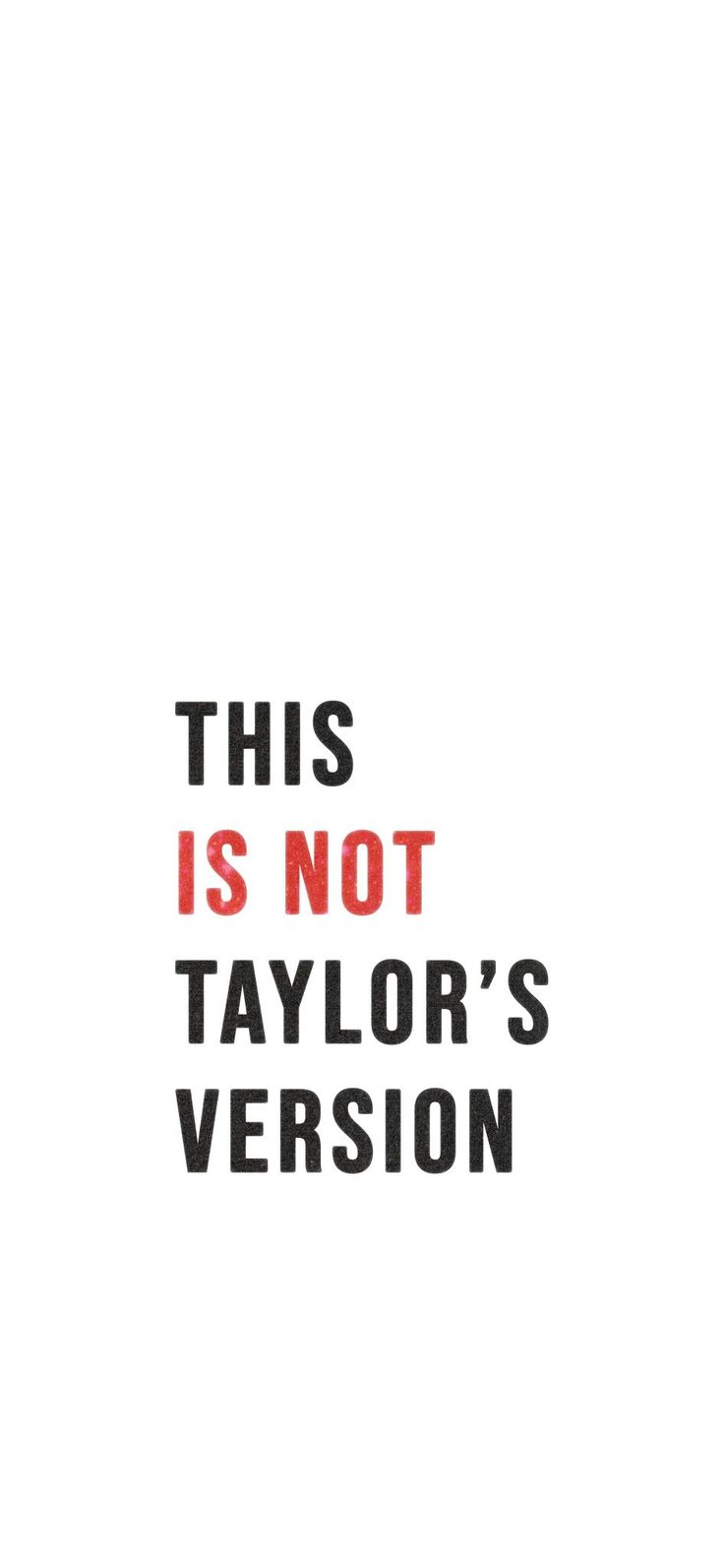 this is not taylor's version on the cover of his new album, this is not taylor's version