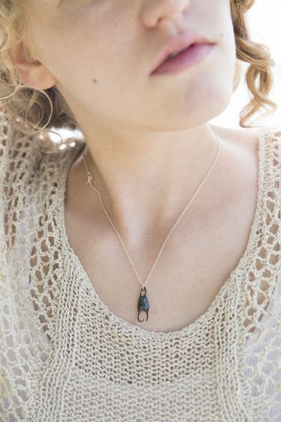 Small Skate Egg Case | Hannah Blount Jewelry B Necklace, Whale Charm Necklace, Bunny Necklace Jewelry, Sea Horse Necklace, Bunny Pendant Necklace, Mermaid Purse, Birds Nest Necklace, Jewelry Studio, Oxidized Silver