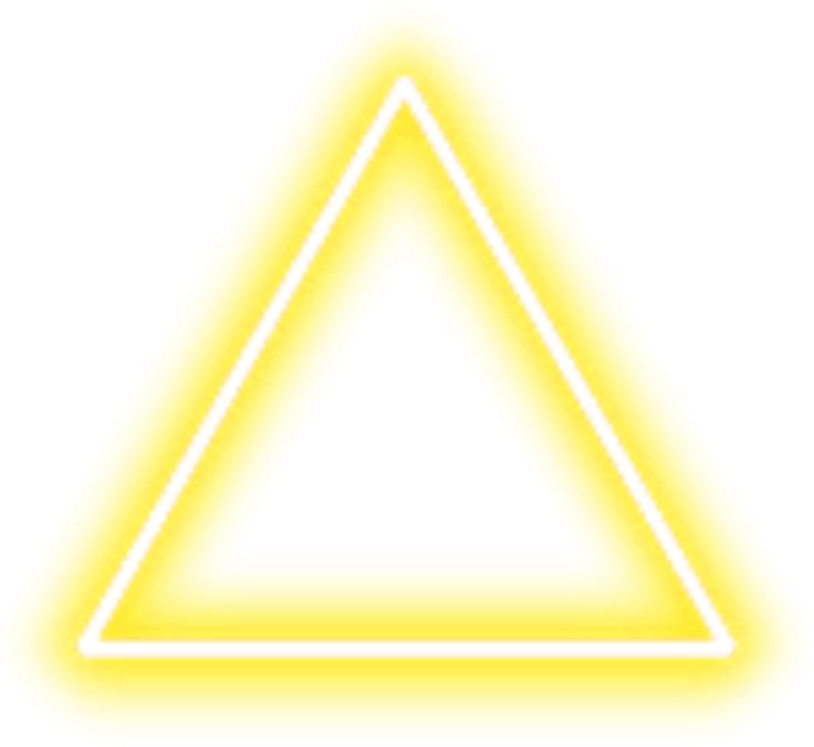 a neon triangle on a white background