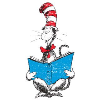 the cat in the hat is reading a book