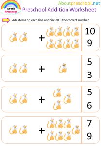 an addition worksheet for children to learn how to count the numbers in each row