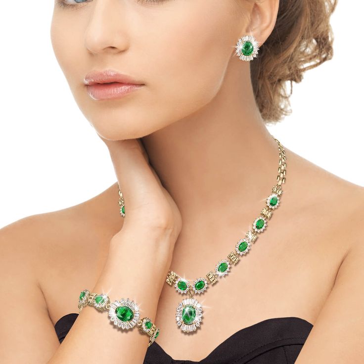 Zinnia is a crisp green summer flower loved for its beauty. The green color symbolizes nature, renewal and love. This stunning flower inspired our Zinnia Blossom collection. Lavishly plated in yellow gold with a flower center handset with Diamondeau®, flawless simulated diamond. This collection boasts a blossom of sparkling gems for a feminine look that adds the perfect touch to your ensemble. Luxury Jewelry For May Birthstone, Fine Jewelry With Green Flower Design, Green Oval Jewelry For Evening, Green Flower-shaped Gemstone Jewelry, Elegant Green Flower-shaped Jewelry, Green Fine Jewelry With Elegant Design, Elegant Green Flower Shaped Jewelry, Fine Jewelry With Elegant Green Design, Lime Green Gemstone Jewelry For Formal Occasions