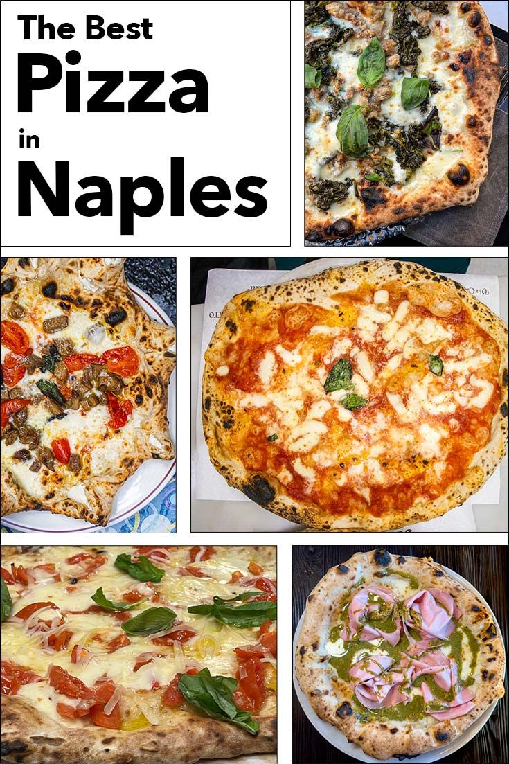 Pinterest image: photo of pizzas with caption reading "The Best Pizza in Naples" Neapolitan Pizza Toppings, Naples Pizza Recipe, Best Food In Naples Italy, Best Restaurants In Naples Italy, Napoli Pizza, Napoletana Pizza, Pizza In Naples, Naples Pizza, Venice Food