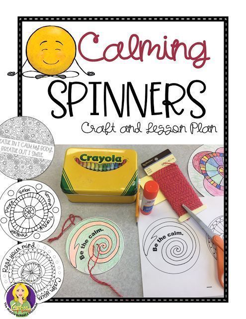 a poster with the words calming spinners and some other things to do on it