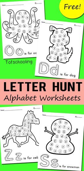 the letter hunt worksheets for children to learn how to write and draw letters