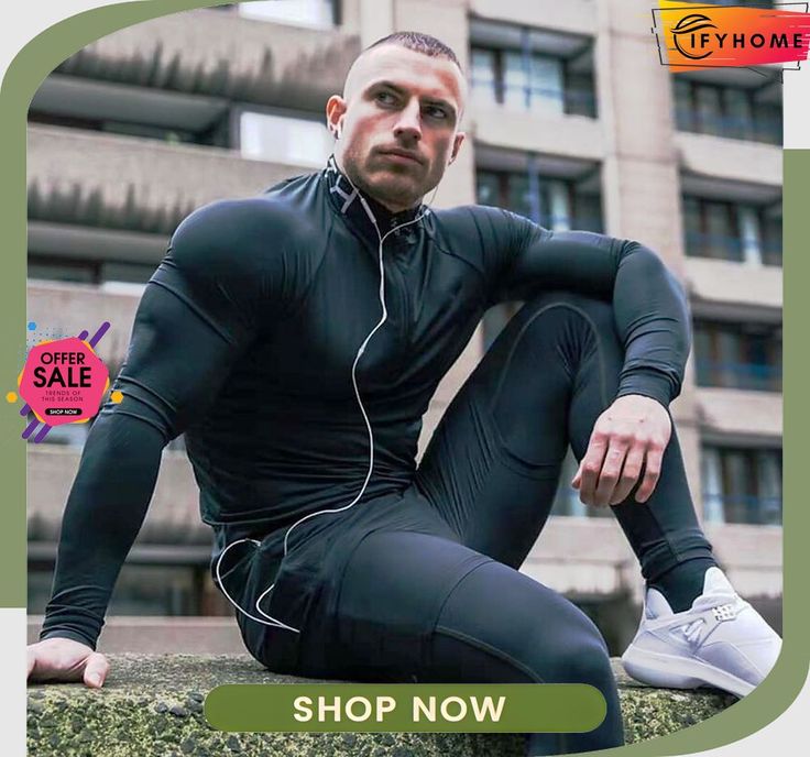 Men's Compression Shirt Running Shirt Long Sleeve Base Layer Athletic Athleisure Winter Breathable Quick Dry Soft Running Jogging Training Sportswear Activewear Solid Colored Black Dark Green Leggings Outfit Plus Size, Men Leggings, Tights For Men, Leggings For Men, Athleisure Winter, Mens Gym, Compression T Shirt, Thick Leggings, Lycra Men