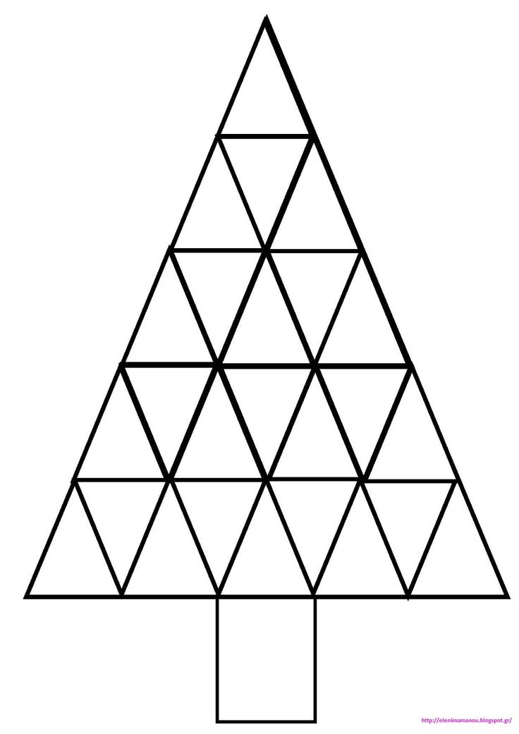 a drawing of a christmas tree made out of squares and triangles with the text, how to draw a christmas tree