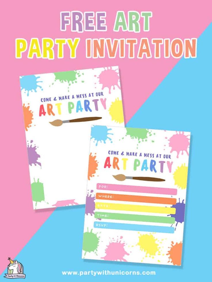 the free art party printables are perfect for kids to use on their own walls