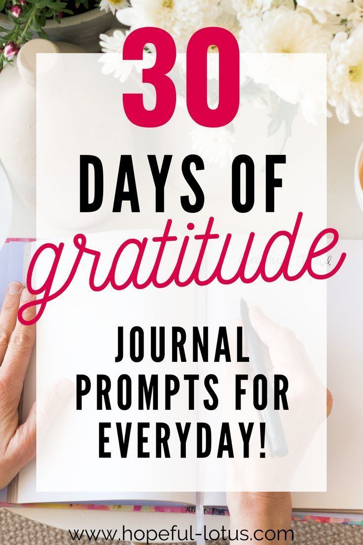 someone writing on a notebook with the words 30 days of gratitude in front of them