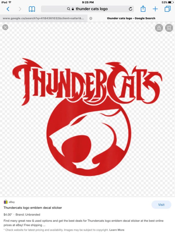 the thunder cats logo on an instagramture page, which appears to have been altered