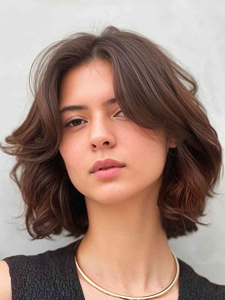 Middle Parted Short Bob with Curtain Fringe Short Wavy Haircuts, Haircut Inspo, Hair Inspiration Short, Haircuts For Wavy Hair, Short Wavy Hair, Short Hair With Bangs, Short Hair Haircuts, Cut My Hair, Haircuts With Bangs