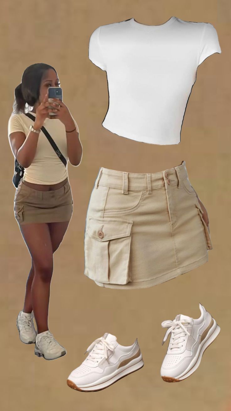 Hooka Lounge Outfit Ideas, Cargo Skirts, Afrikaanse Mode, Cute Swag Outfits, Casual Chic Outfit, Baddie Outfits Casual, Cute Simple Outfits, Really Cute Outfits