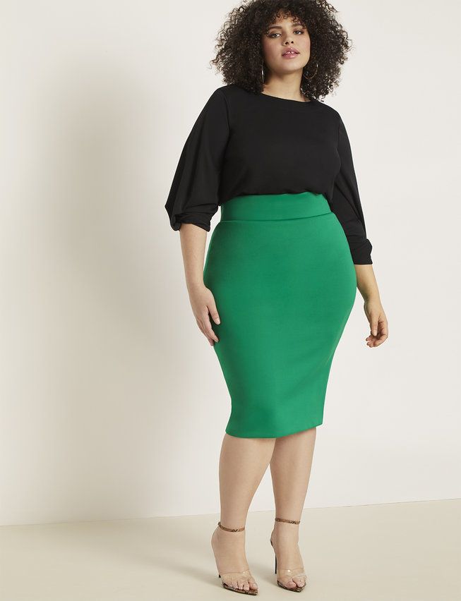 Pencil Skirt Outfits Plus Size, Plus Size Pencil Skirt Outfit, Pencil Skirt Tutorial, Pencil Dress Outfit, Plus Size Pencil Skirt, Pencil Skirt Fashion, Satin Pencil Skirt, Jeans Winter, Below The Knee Skirt