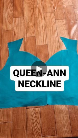 a piece of paper with the words queen - ann neckline cut out