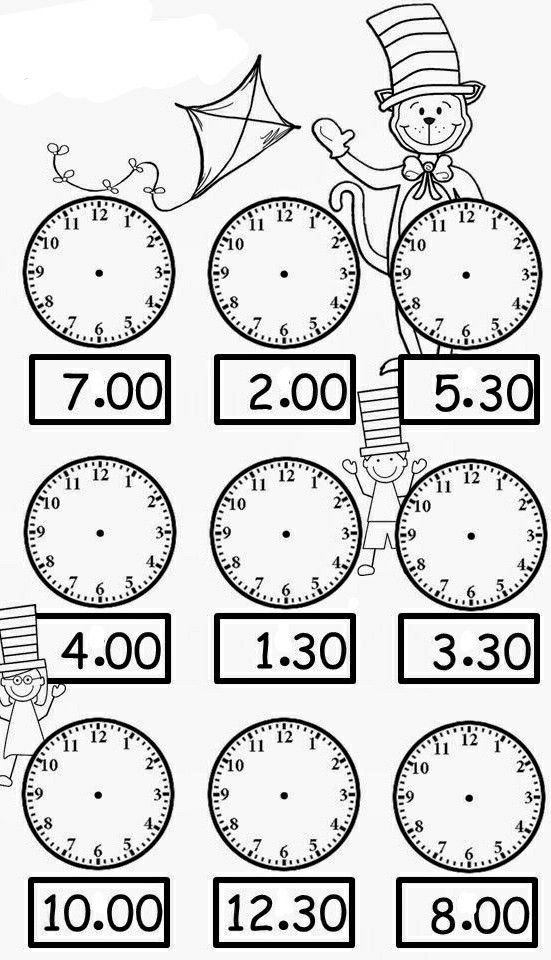 telling time on the clock worksheet for kids to learn how to tell time