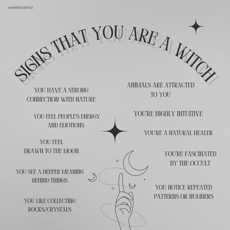 a poster with the words signs that you are a witch