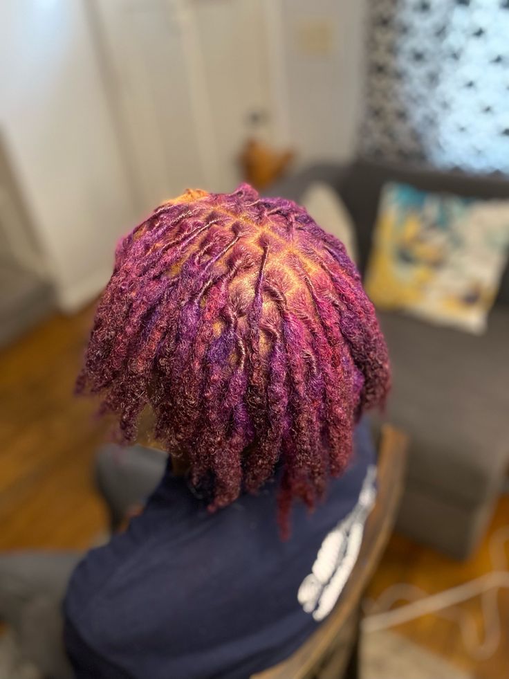 Purple Ombre Locs, Purple Dyed Locs, Black And Purple Locs, Purple And Blonde Locs, Purple Locs Men, Light Purple Locs, Purple Dreads Men, Pink And Purple Locs, Dark Purple Locs