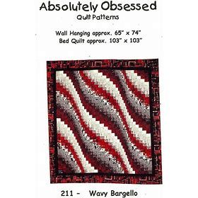 an image of a red and white quilt with the words, absolutely obsesed quilt patterns