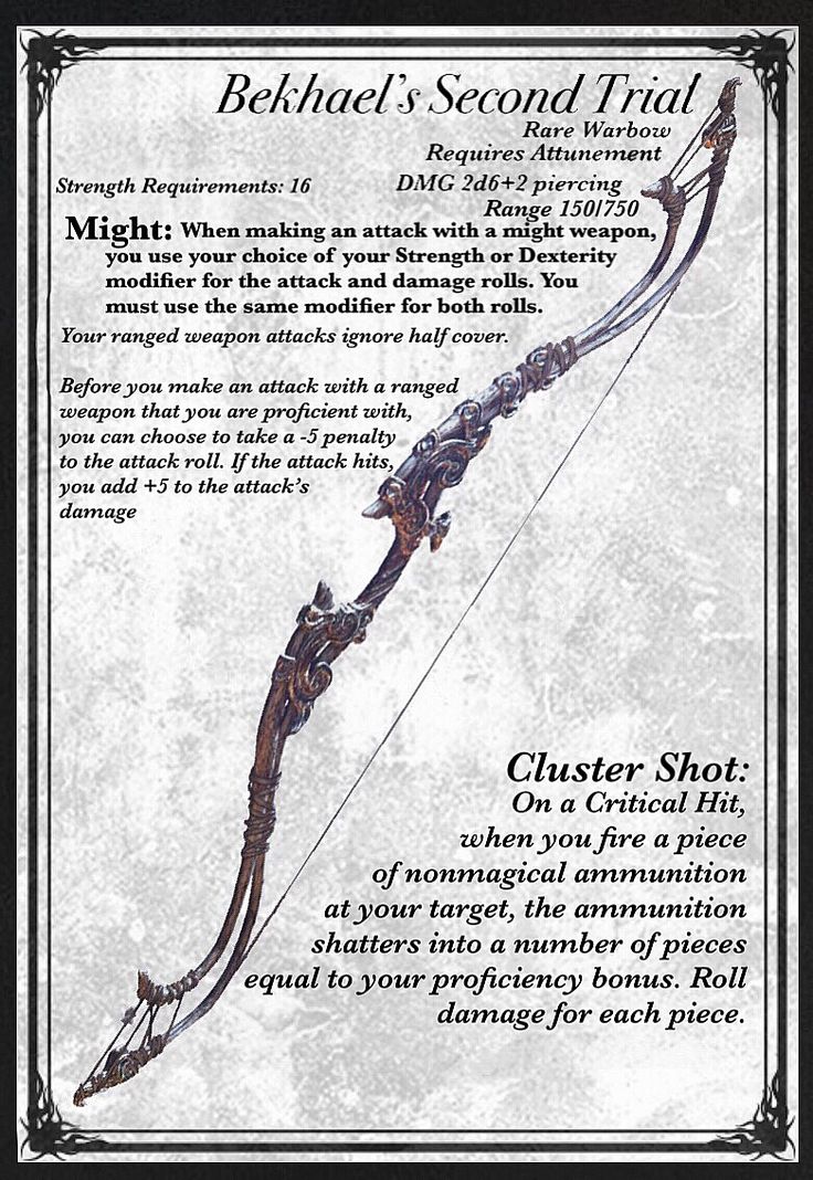 an advertisement for a bow that has been placed on the back of a poster with information about it