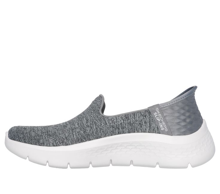 Step-in to convenient walking comfort and cushioning wearing Skechers Hands Free Slip-ins GO WALK Flex - Serena. This laceless design features a heathered mesh upper, our exclusive Heel Pillow , Skechers Air-Cooled Memory Foam insole, lightweight ULTRA GO cushioning and Flex Pillars for added support. | Skechers Women's Slip-Ins: GO WALK Flex - Serena Slip-On Shoes | Medium Width | Skechers Hands Free Slip-ins for an easy fit | Lightweight, responsive ULTRA GO cushioning | Exclusive Heel Pillow Slip-on Running Sneakers With Cushioned Footbed, Ergonomic Slip-on Sneakers With Cushioned Footbed, Breathable Slip-on Sneakers With Cushioned Footbed For Running, Gray Slip-on Running Shoes With Cushioned Footbed, Medium Width Synthetic Slip-on Sneakers, Skechers Women, Hands Free, Slip On Shoes, Memory Foam