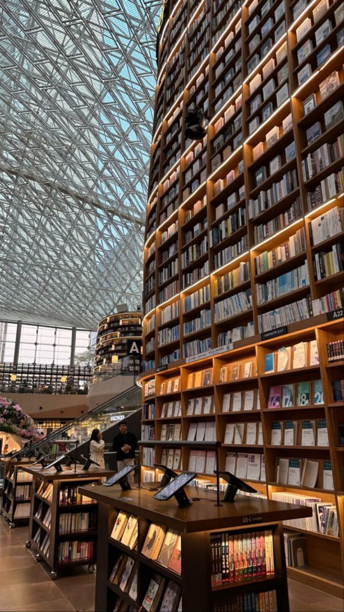 a large library filled with lots of books